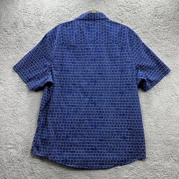 Alfani Men's XL Short Sleeve Button Up Computer Keyboard Shirt Unique Casual EUC - Picture 6 of 10